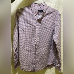 Ralph Lauren Mens plaid Long Sleeve Button Up Shirt Size Large